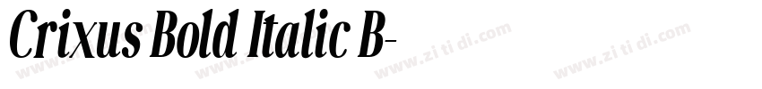 Crixus Bold Italic B字体转换